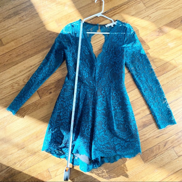 Lovers + Friends Eve Romper in Teal - Picture 8 of 8